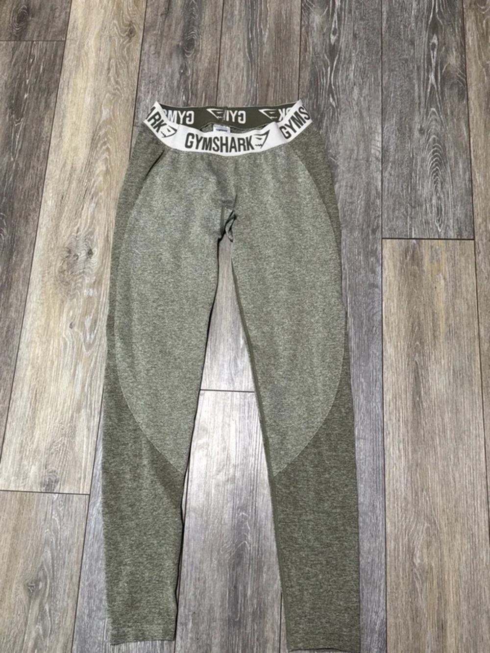 Gymshark Kids Olive & Dark Olive Seamless Leggings